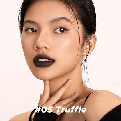 ITY Velvet Matte Finish Lip Stain-Mousse Textured Lip Clay, Red Shade, Conceals Lip Lines, Rich Pigment Lip Tint Lipsticks, 0.14 oz (4g) in Earthy, Truffle.