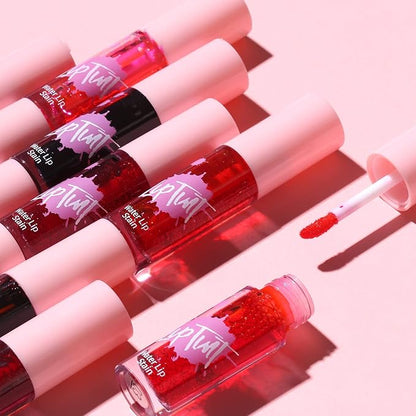 Lip & Cheek Stain, 2 In 1 Blusher & Lip Water Tint Makeup, Matte Velvet Watery Tint Lip Gloss, Waterproof Long Lasting Lip Stains, Vivid Color Lip Stain Moisturizing Lightweight Lip Glaze for Women Pink Makeup (#01)