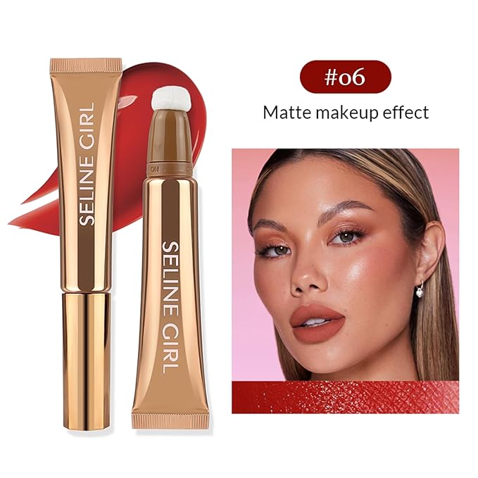 3-IN-1 Liquid Contour Stick, Highlighter & Blush & Contour Stick, Highlighter Stick Makeup, Multi-Purpose Contour Makeup, Cream Contour Long Lasting and Waterproof Cosmetic #06