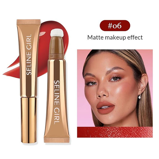 3-IN-1 Liquid Contour Stick, Highlighter & Blush & Contour Stick, Highlighter Stick Makeup, Multi-Purpose Contour Makeup, Cream Contour Long Lasting and Waterproof Cosmetic #06