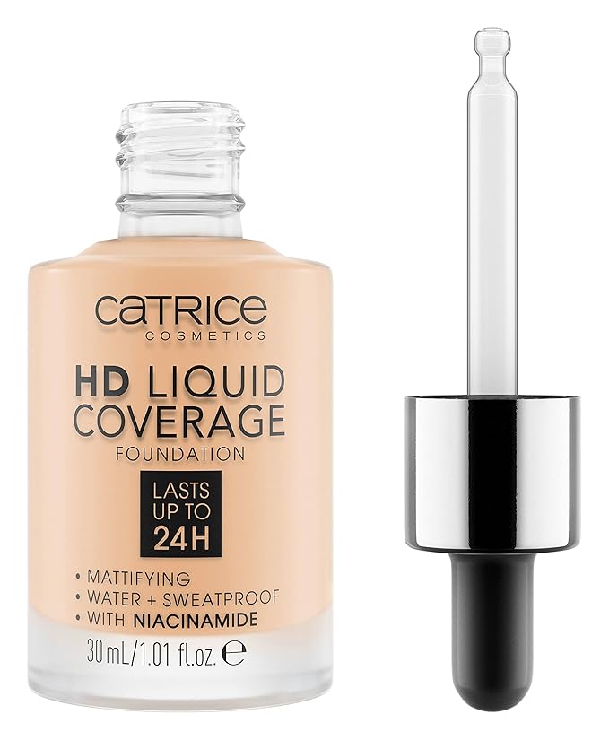 Catrice | HD Foundation 05 & The Hydrator Plump & Fresh Primer Bundle | Full Coverage Makeup | Vegan & Cruelty Free