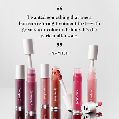 goop Beauty Hydra-Barrier Gel Gloss | Hydrating Lip Gloss to Moisturize & Plump Lips | Hyaluronic Acid & Vitamin E | Lilac - Sheer Amethyst | 0.13 oz