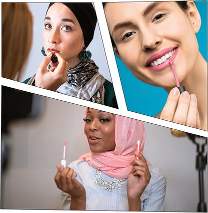 Bercoor 30 Pack Lip Gloss Tube, 10ml Empty Refillable Lip Balm Bottle Clear Plastic Lip Gloss Container with Rubber Stoppers for DIY Makeup, Personal Cosmetic, Black, Sliver and Pink