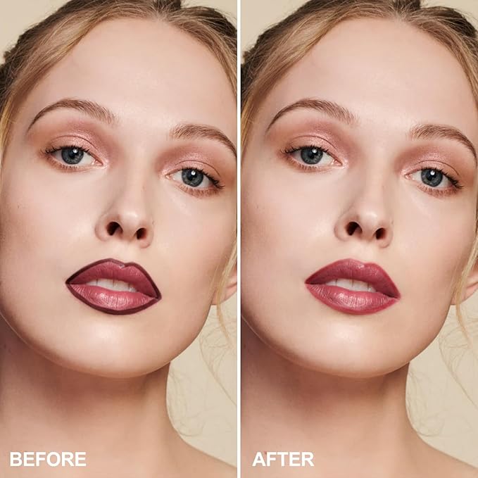 Lip Stain - Long-Lasting Moisturizing Waterproof Peel Off Lip Liner Transfer-Proof with Matte Finish Stay on All Day (Rose, #03)