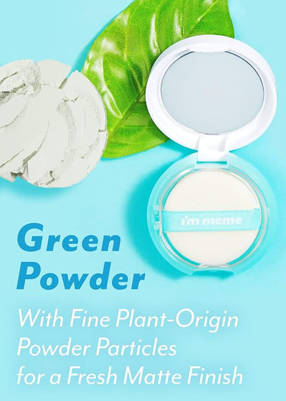 I'm Meme Compact - Oil Cut Pact 0.34 Oz + NOONI Korean Facial Clenaser - Snowflake Whipping Cleanser 5.07 Fl Oz Bundle