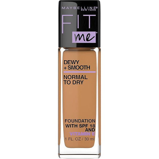 Maybelline Fit Me Dewy + Smooth Foundation Makeup, Toffee, 1 Count (Pack of 4)