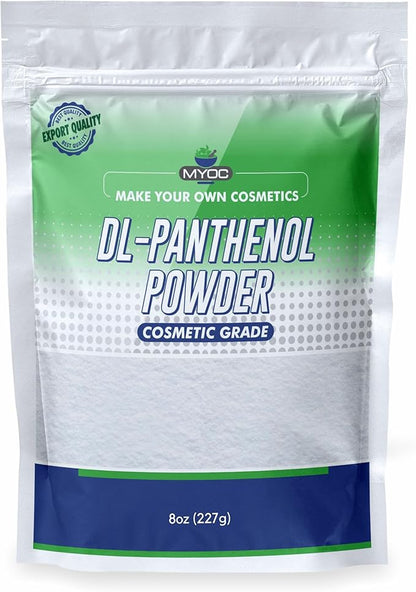 DL-Panthenol Powder - Provitamin B5 Powder for Cosmetics, DIY, Hair & Skin Care - 8 oz / 227 gm (8 Oz)