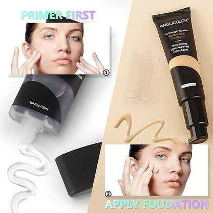 Matte Primer Face Foundation Primer Makeup Primer For All Skin Types,Long Lasting Hydrating Smoothing Isolated Moisturizing Oil Free Effect Make Up Base,Pore Minimizer (30ml) White