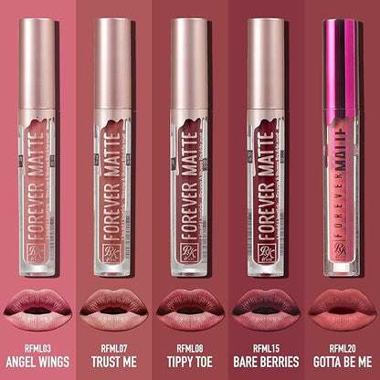 Ruby Kisses Forever Matte Liquid Lipstick 5 Pack - RFML03&07&08&15&20