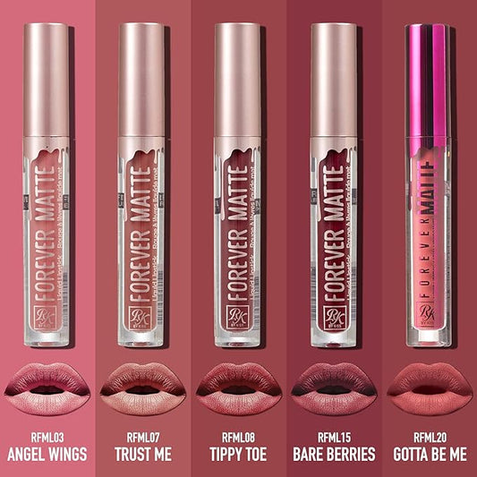 Ruby Kisses Forever Matte Liquid Lipstick 5 Pack - RFML03&07&08&15&20