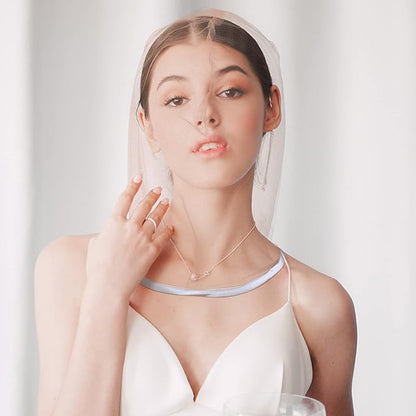 6 Pcs Makeup Protector Hood Washable Light Airy Nylon Chiffon Makeup Hood Zipper Closure Reusable Make up Face Cover for Women Girls Beauty Weddings (Nude)