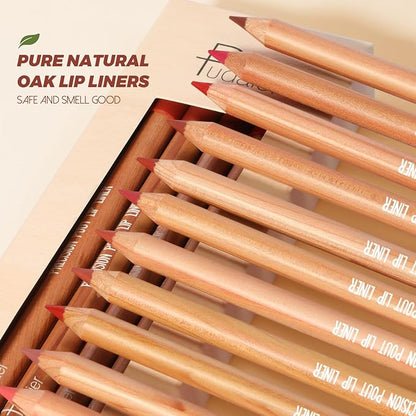 2Pcs Microblading Eyebrow Pens and 12Pcs Lip Liner Set