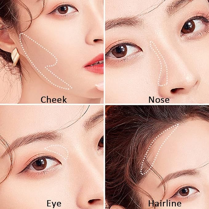 Mysense Single Contour Powder Palette + Shimmer Highlighter Makeup Powder Palette for Sculpted & Three-Dimensinal Face Makeup
