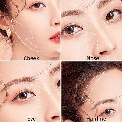 Mysense Single Contour Powder Palette + Shimmer Highlighter Makeup Powder Palette for Sculpted & Three-Dimensinal Face Makeup