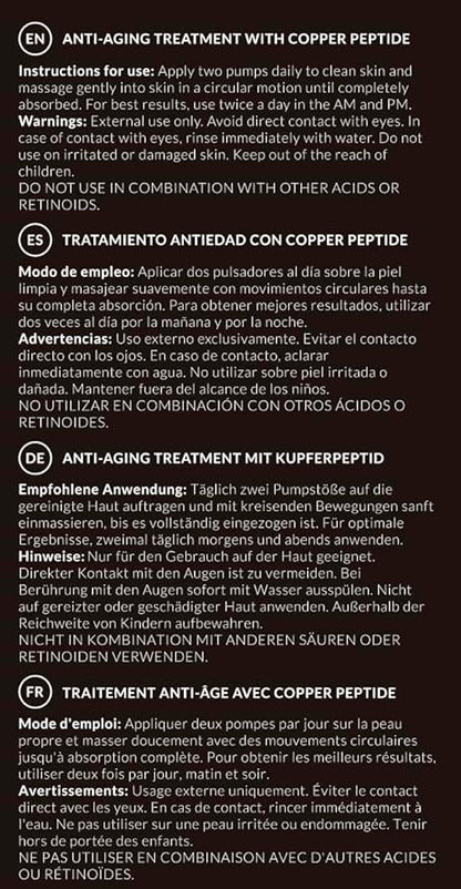 COPPER PEPTIDE - Anti-aging 3% Pure Copper Peptide Treatment