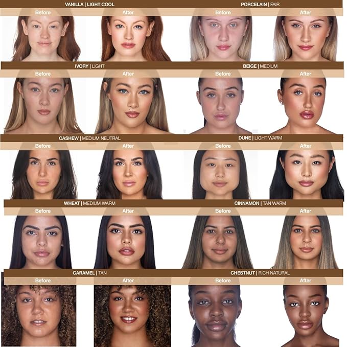 Rachel Couture Lightweight Liquid Foundation with Buildable Coverage & Matte Finish | Vegan & Cruelty-Free | Skin-Nourishing Arnica Extract Infusion - 1.18 Fl Oz - Wheat