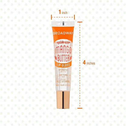 Ruby Kisses Broadway Vita-Lip Clear Lip Gloss (10 Pack), Ultra-Hydrating & Soothing Formula with Vitamins, High-Shine Non-Sticky Finish Lip Balm with Mint, Rosehip, Coconut, Mango, Argan, Honey, Shea