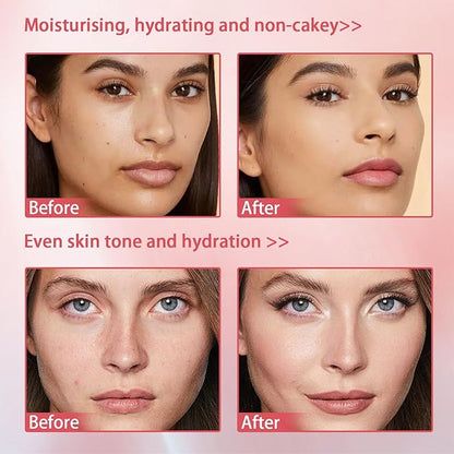 Hydra Air Cushion Foundation, Long-Lasting Moisturizer,Glow Finish, Face Contouring Concealer, Brighten Skin Tone