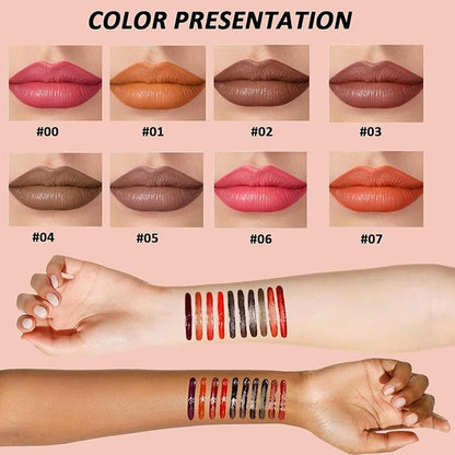 EMRYNE Matte Liquid Lip Gloss Stain - Emryne Lip Stain Peel Off, Light Brown Lip Stain, Moisturizing Long Lasting & Waterproof Transfer-Proof Lip Liner (#05, 1 Ounce (Pack of 1))