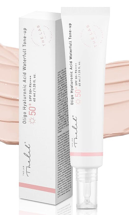 THE LAB BY BLANC DOUX Oligo Hyaluronic Acid Waterfull Tone-up Tinted Moisturizer with SPF 50+ PA++++ Vegan Flawless Coverage Plant-Derived Ingredients All-in-One Skincare Sunscreen Makeup Base Korean