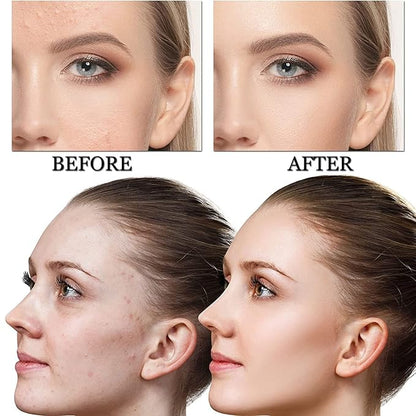 Mushroom Head Air Cushion CC Cream, CC Cream Foundation, Concealer Lasting Moisturizing Pigment CC Liquid Foundation, Matte Even Skin Tone Nude Makeup Base Primer (Ivory)
