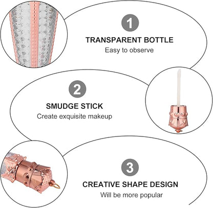 FRCOLOR 10pcs Empty Lip Gloss Tube DIY Lipstick Container Lip Gloss Container Rhinestone Lip Balm Bottle Plastic