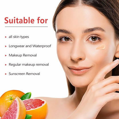 Effective Makeup Cleansing Balm, Powerful Remover, Deep Cleanser for Heavy Makeup Removal, Gentle Melting Cleansing Creams, Grapefruit Extract, Travel-Size, 2-Pack(100G/3.52OZ)