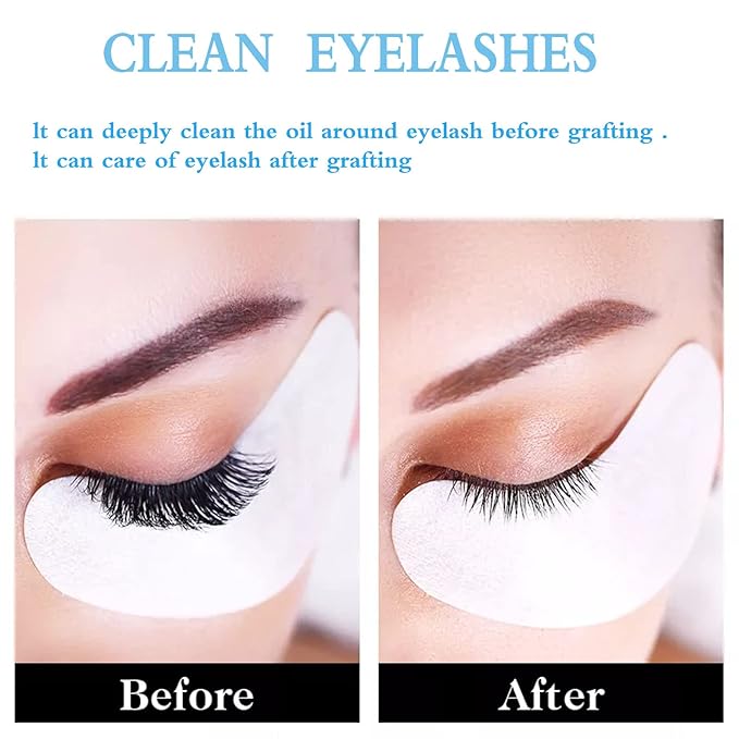 Lash Shampoo for Lash Extensions, Lash Fan with 50ml Eyelash Foam Cleanser and 50 Pcs Eyelash Brush and Rinse Bottle Oil Free/Sulfate Free Eyelash Wash Remover For Eyelash Extension Wash, Black