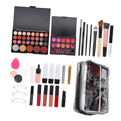 1 Set women's makeup set Eyebrow Pencil All-in-one Makeup Kit Makeup Multi- Makeup Kit Professional Foundation Cosmetics Supplies One-piece student mascara