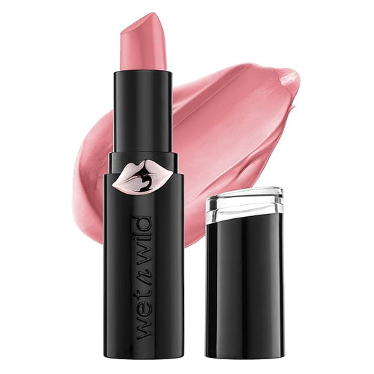 wet n wild Mega Last Matte Lip Color, Semi Matte Hyaluronic Acid Infused, Long Lasting Full Coverage for a Nourishing Pout, Cruelty-Free & Vegan - Think Pink