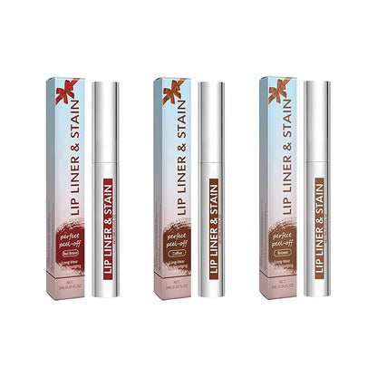 Lip Tint Stain Peel Off - Waterproof Lip Liner Stain, Moisturizing Long-Lasting Lip Stain, Create Natural Lip Color for Women Daily or Special Occasion Use for All Skin Types, #01 Red-Brown