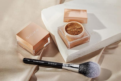 Sigma Beauty Soft Focus Setting Powder – Silky Smooth, Lightweight Loose Setting Powder for Setting Makeup, Blurring Powder Reduces the Look of Pores, Lines & Wrinkles (Cinnamon, Deep Caramel Matte)