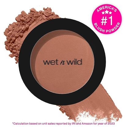 wet n wild Color Icon Blush, Effortless Matte Natural Sheer Glow & Seamless Blend, Luxuriously Infused Smooth Jojoba Oil, Cruelty-Free & Vegan - Naked Brown