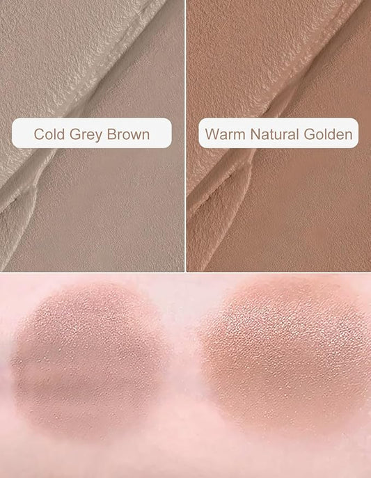 Cool Toned Contour Stick Blendable Smooth Bronzer Matte Finish Lightweight Face Shaping Makeup Natural Cream Contouring Pen Long Lasting Highly Pigmented Portable Travel Size, Cold Grey Brown