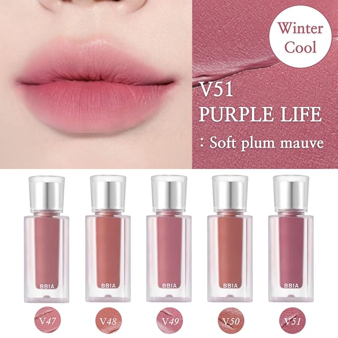 BBIA Last Velvet Tint MLBB Edition - Soft Creamy Matte Finish Lip Stain, Blur Effect & Velvety Texture, Long-Lasting, High Pigment, Non-Drying, Vegan, Korean Lip Makeup (V47 SWEET LIFE, Pack of 1)