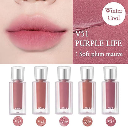 BBIA Last Velvet Tint MLBB Edition - Soft Creamy Matte Finish Lip Stain, Blur Effect & Velvety Texture, Long-Lasting, High Pigment, Non-Drying, Vegan, Korean Lip Makeup (V47 SWEET LIFE, Pack of 1)
