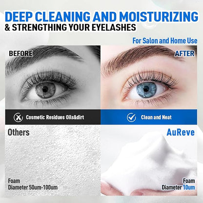 Lash Shampoo Concentrate 30ml Lash Cleanser Concentrate Update Oil-Free Eyelash Extension Cleanser for Salon Home Care, Makes 6 Bottles 60ml Eyelash Shampoo (Unscented)