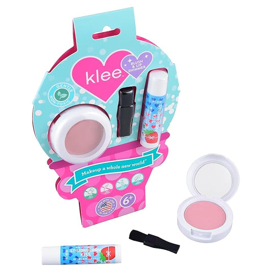 Luna Star Klee Blush and Lip Shimmer Makeup Kit. Gentle and Non-Toxic. Kid-Friendly. Made in USA. (Sugar Cone Pulse)