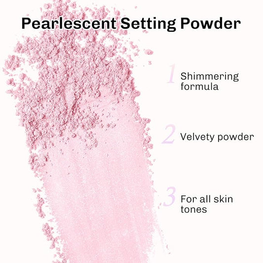 Face Powder Makeup, Shimmering Setting Powder, Oil Control Loose Powder, Matte Highlighter Makeup, Long Lasting Waterproof Concealer Setting Powder for All Skin Tones