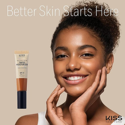 Tinted Moisturizer with SPF 32 PA+++ (Cappuccino), 12 Hour Hydrating Sunscreen for Face, No White Cast, Natural Radiant Finish, Medium Coverage, With Hyaluronic Acid, Vitamin E, Peptide