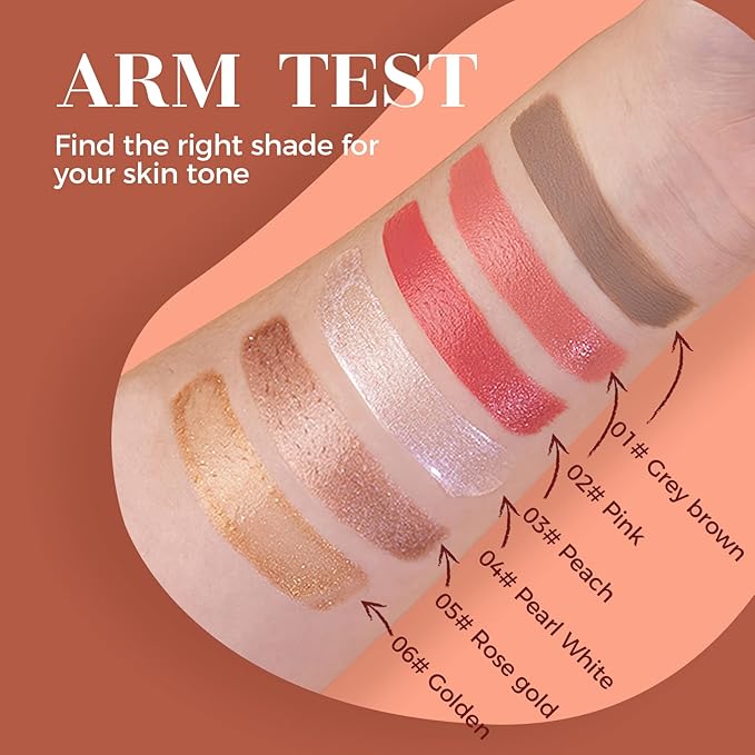 Contour Beauty Wand, Liquid Face Concealer Contouring Highlighter Blusher Stick with Cushion Applicator, Long Lasting Smooth Natural Matte Finish, Lightweight Blendable Super Silky Cream Contour Stick (3Pcs(01#Contour+03# Blush+05#Highlighter))