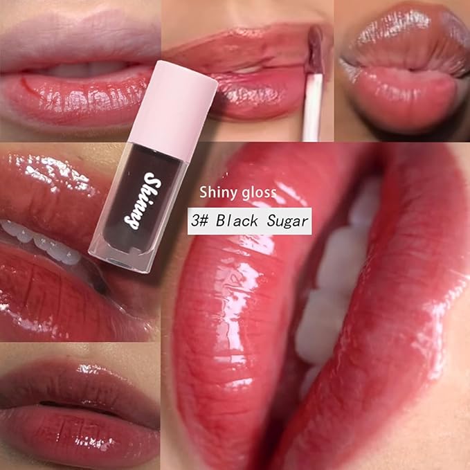 MAEPEOR Black Sugar Glossy Lipgloss 5 Luscious-colors Non-Sticky Shine