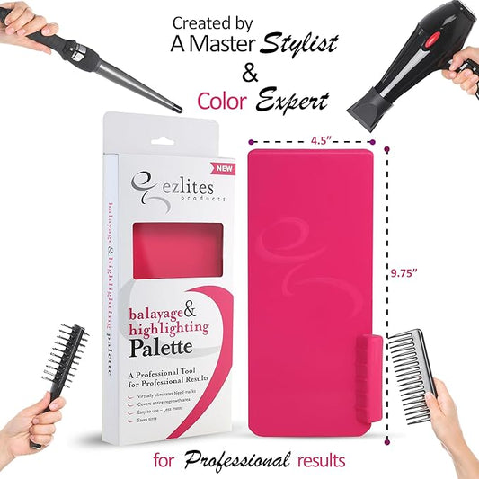 Balayage & Highlighting Board by Celebrity Stylist James Collins - Hairstylist Essentials Balayage Hair Salon Supplies - Highlight Board For Dying Hair - Hair Salon Supplies - Pink