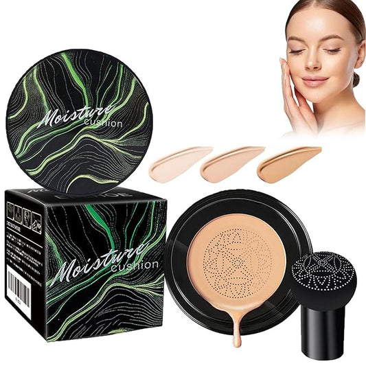 Cedar and Ash Cc Cream, Cedar and Ash Makeup, Cedar and Ash Concealer, Moisture Cushion CC Cream Foundation, Long Lasting Full Coverage Waterproof for All Skin Types (Dark Brown)