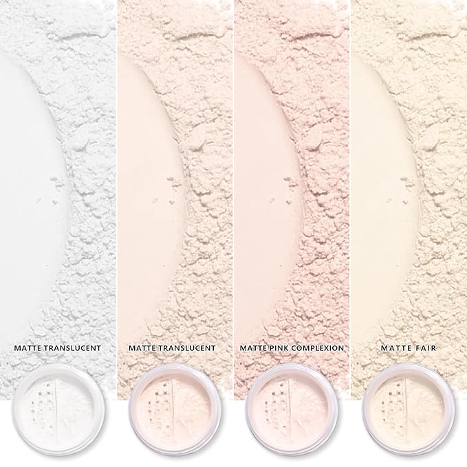 Sunscreen Setting Powder SPF 35, Translucent Face Loose Powder for Face & Scalp, Oil Control Mineral Powder Natural Matte Finish Sheer Coverage Lasting Lightweight Breathable (03 White)