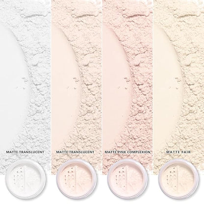 Sunscreen Setting Powder SPF 35, Translucent Face Loose Powder for Face & Scalp, Oil Control Mineral Powder Natural Matte Finish Sheer Coverage Lasting Lightweight Breathable (03 White)