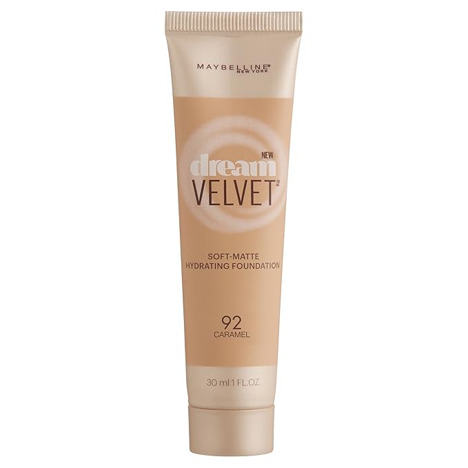 Maybelline New York Dream Velvet Soft-Matte Hydrating Foundation, Caramel, 1 fl. oz.