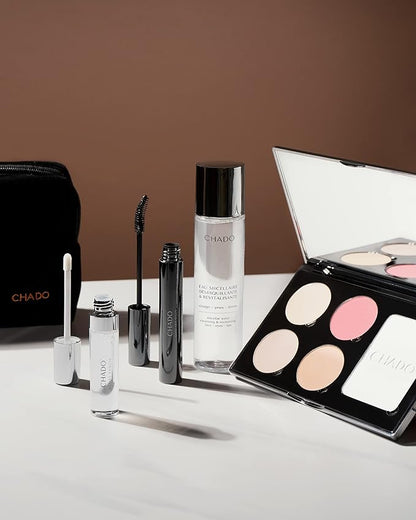 CHADO Monts & Merveilles Refillable Sculpting Palette | Bronzer, Blush, Contour, & Highlighter Pressed Powder Palette | Matte Setting Powder | 5 in 1 Face and Cheek Powders | Cruelty Free (Medium to Tan Skin)