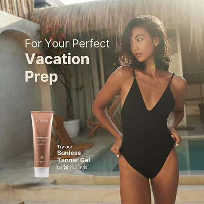 Nu Skin Sunright Insta Glow Self Tanner Gel | 4.2 oz | Summer Tan | Face & Body Bronzer | Beauty & Skin Care | Vitamin E & Avocado Oil & Amino Acids