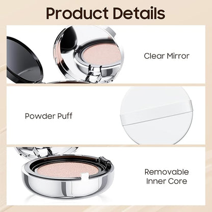 Lip Stain Peel Off (Rose) With Mushroom Head Air Cushion CC Cream (Natural)